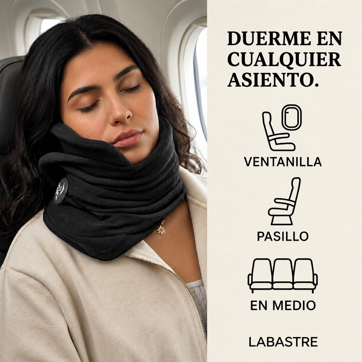 Duerme en cualquier asiento: ventanilla, pasillo o asiento del medio